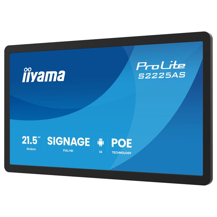 iiyama ProLite S2225AS-B1P Monitor Digital Android 21.5" Full HD IPS USB-C WiFi 24/7 para Señalización