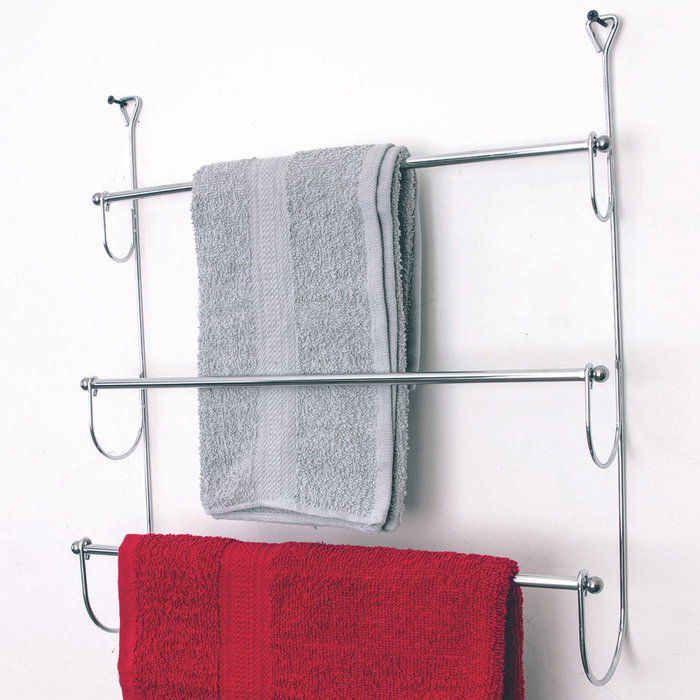 Je cherche une Idee Toallero Puerta 3 Barras Cromado 48,5x10x54 cm