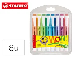 Stabilo Estuche 8 uds Swing Cool - Pastel, Punta de cincel, 275/8-3, Azul, Verde, Naranja, Rosa, Rojo, Violeta, Amarillo