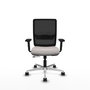 PIQUERAS Y CRESPO Silla de oficina Haches con mecanismo Sincro/Traslack Blanco y Negro
