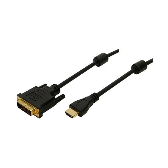 LogiLink Cable HDMI a DVI-D de 3 m, Negro LogiLink Cable HDMI a DVI-D de 3 m, Negro