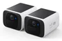 Eufy SoloCam S220 Cámara de Seguridad WiFi con Energía Solar para Exterior e Interior, 2K, Visión Nocturna, IP67, Sin Cuotas, Detección Humana con IA, Color Blanco