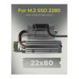 ICY BOX IB-M2HSF-705 Disipador Térmico M.2 Pivotante Plata