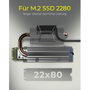 ICY BOX IB-M2HSF-705 Disipador Térmico M.2 Pivotante Plata