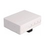 DeLOCK Caja de conexión de fibra óptica para carril DIN 4 x SC Simplex o LC Duplex, blanco