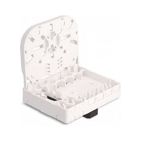 DeLOCK Caja de conexión de fibra óptica para carril DIN 4 x SC Simplex o LC Duplex, blanco