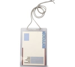 Funda Distintivo Iberplas Pvc 200Μ Pl.Nj.Con Cordon Ajustable 90X132Mm Paquete De 50