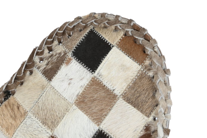 DKD Home Decor Sillón Colonial Camel Beige Piel y Hierro 70 x 90 x 70 cm