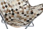 DKD Home Decor Sillón Colonial Camel Beige Piel y Hierro 70 x 90 x 70 cm