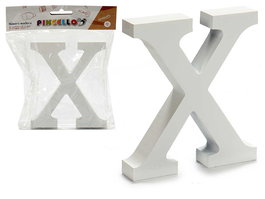 Pincello Letra X Madera Blanca 2 x 16 x 14.5 cm (Set de 24)