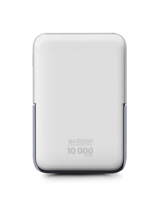 Urban Factory Magnee Power 10000 mAh Cargador Inalámbrico Magnético Compatible MagSafe Blanco Carga Rápida USB-C PD 22.5W