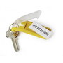 Durable Llavero Key Clip Con Etiqueta Siempre Visible Amarillo -Bolsa 6U-