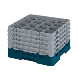 CAMBRO Cesta de lavado 16 comp. 5 alturas Cerceta