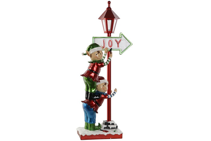 DKD Home Decor Figura Navidad Tradicional Farola elfo Multicolor Resina LED 28.5 x 81 x 35 cm DKD Home Decor Figura Navidad Tradicional Farola elfo Multicolor Resina LED 28.5 x 81 x 35 cm