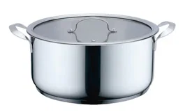 Haeger Olla Sopera Acero Inoxidable con Tapa de Vidrio 32 cm PA-32H.012A para Cocinas de Cerámica, Eléctrica, Gas, Halógeno e Inducción