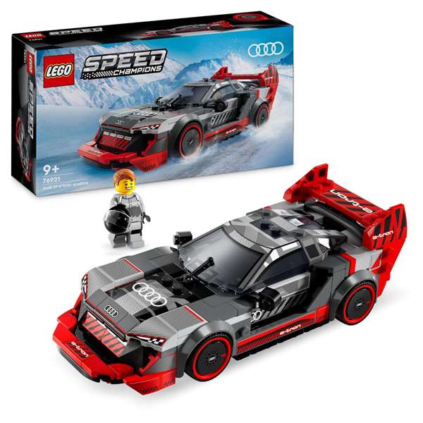 LEGO 76921 Coche de Carreras Audi S1 e-tron quattro Speed Champions, réplica 2022. Incluye minifigura y techo desmontable. Para +9 años.