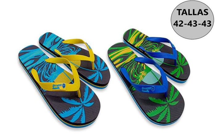 Poessa Chancla PVC Luxe Unisex Talla 42-43-44 Diseños Surtidos