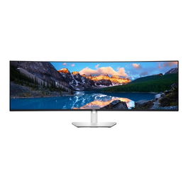 Dell Ultrasharp U4924Dw - Monitor Curvo de 49 Pulgadas, Resolución Dual QHD 5K 5120x1440, 60 Hz, Panel IPS Black, Curvatura 3800R, USB-C 90W