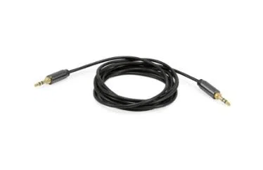 Equip 147083 Cable de Audio 2.5 m Jack 3.5mm Macho/Macho Negro, Contactos Chapados en Oro