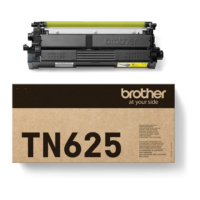 Brother TN-625XLY Cartucho de Tóner Amarillo Alto Rendimiento XL (4500 páginas) Compatible con HL-L8430CDW, DCP-L8630, MFC-L8730CDW