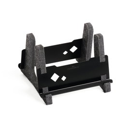 Durable Soporte vertical para portátil 13/'' a 17/'' con estante para móviles, color negro