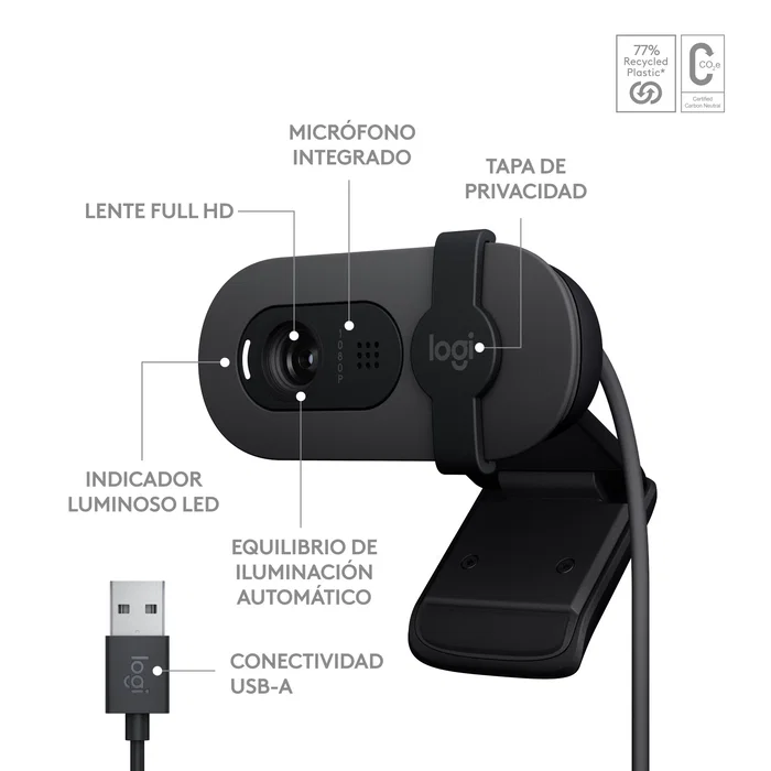 Logitech Brio 100 Full HD Grafito Logitech Brio 100 Full HD Grafito