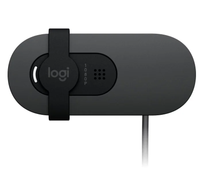 Logitech 960-001585 Brio 100 Cámara Web Full HD 1080p Plug and Play con Micrófono y Tapa de Privacidad - Grafito