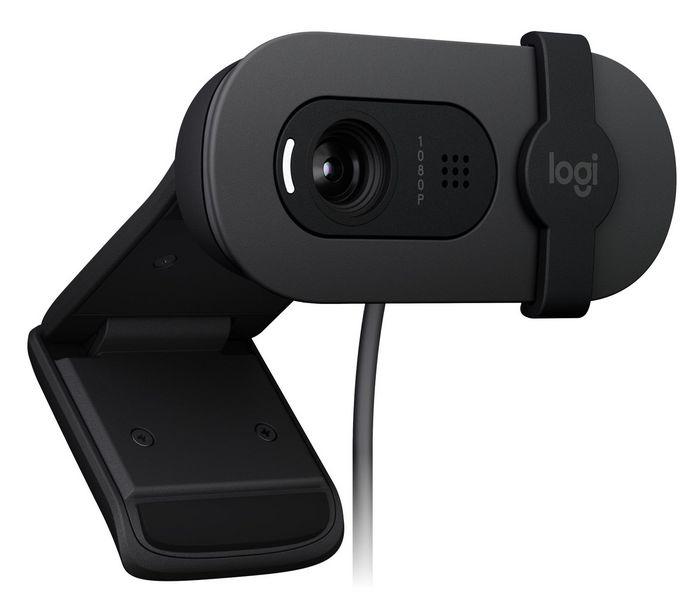 Logitech Webcam Brio 100 Full HD 1080p para Video Llamadas - Cámara Web con Obturador de Privacidad, Balance de Luz Automático y Micrófono Integrado para Microsoft Teams, Zoom y más