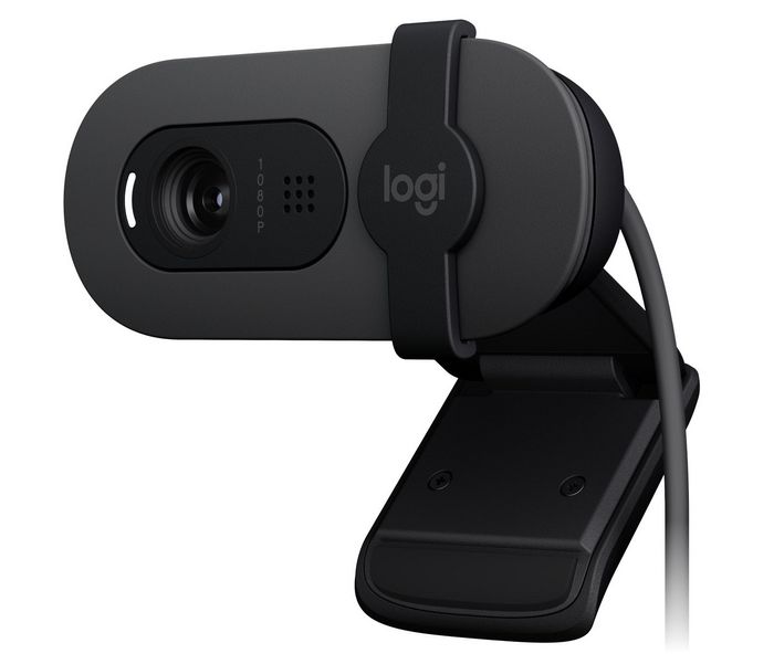 Logitech Webcam Brio 100 Full HD 1080p para Video Llamadas - Cámara Web con Obturador de Privacidad, Balance de Luz Automático y Micrófono Integrado para Microsoft Teams, Zoom y más
