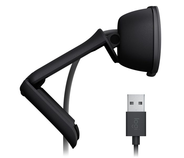 Logitech Webcam Brio 100 Full HD 1080p para Video Llamadas - Cámara Web con Obturador de Privacidad, Balance de Luz Automático y Micrófono Integrado para Microsoft Teams, Zoom y más