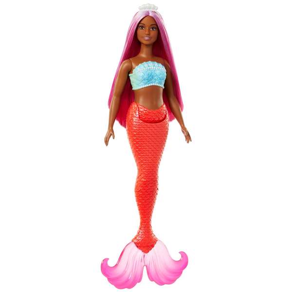 Mattel Muñeca Barbie Sirena con Cola Rígida, Diadema y Corpiño de Conchas - Modelos Surtidos Mattel Muñeca Barbie Sirena con Cola Rígida, Diadema y Corpiño de Conchas - Modelos Surtidos