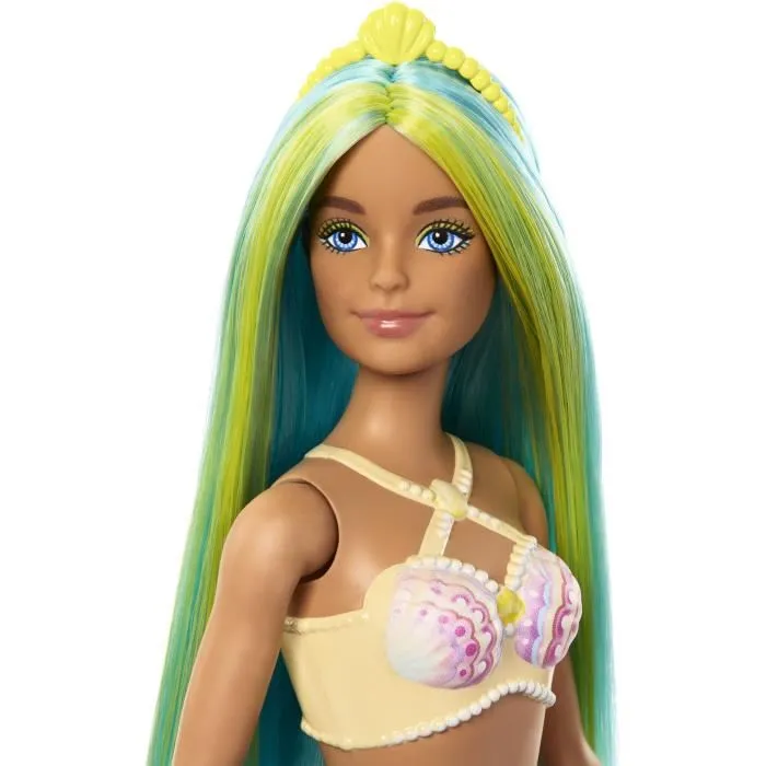 Mattel Barbie Sirena con Cola Rígida y Cabello de Fantasía