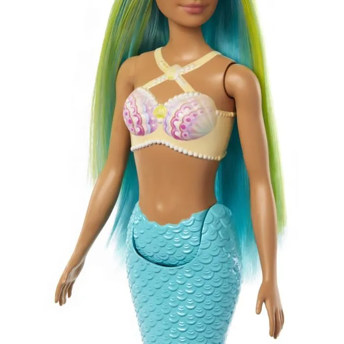 Mattel Barbie Sirena con Cola Rígida y Cabello de Fantasía