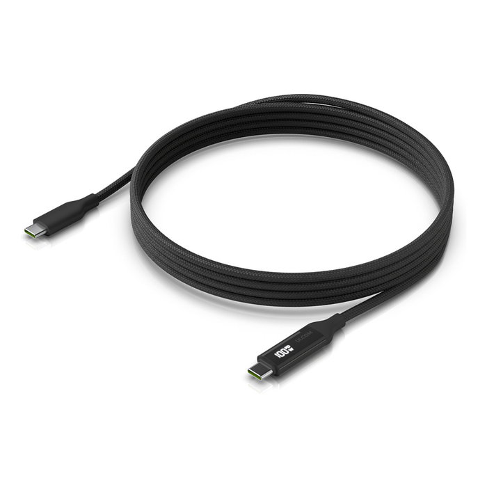 Ubiquiti Cable USB-C con pantalla de carga, 100W, Negro/Gris, 2 m