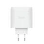 Trust Maxo Cargador GaN 65W 2xUSB-C Blanco con Cable USB-C de 2m
