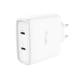 Trust Cargador de Pared USB-C 65W Maxo Universal con 2 Puertos USB-C, Incluye Cable USB-C 2m, Protección Sobrecalentamiento/Sobrecarga/Cortocircuito, Color Blanco