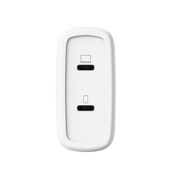 Trust Cargador de Pared USB-C 65W Maxo Universal con 2 Puertos USB-C, Incluye Cable USB-C 2m, Protección Sobrecalentamiento/Sobrecarga/Cortocircuito, Color Blanco