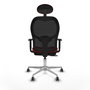 PIQUERAS Y CRESPO Silla de oficina Jorquera con mecanismo Sincro/Traslack Rojo/Negro