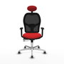 PIQUERAS Y CRESPO Silla de oficina Jorquera con mecanismo Sincro/Traslack Rojo/Negro