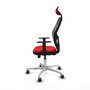 PIQUERAS Y CRESPO Silla de oficina Jorquera con mecanismo Sincro/Traslack Rojo/Negro