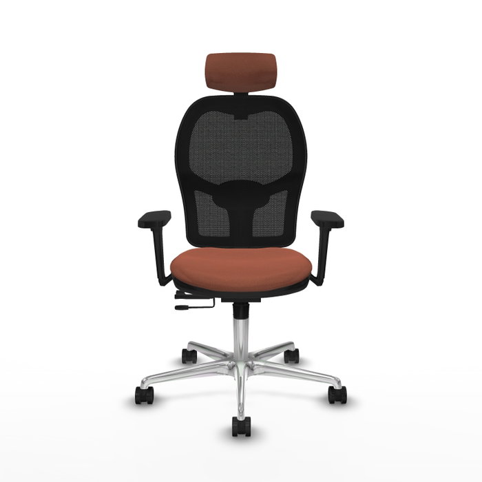 PIQUERAS Y CRESPO Silla de oficina Jorquera con mecanismo Sincro/Traslack Marrón y Negro