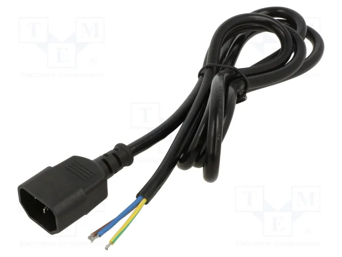 AKYGA Cable de alimentación H03VV-ZH 3x0,5mm2 IEC C14 macho 1,5m negro AKYGA Cable de alimentación H03VV-ZH 3x0,5mm2 IEC C14 macho 1,5m negro