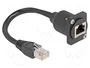 DeLOCK Prolongador Ethernet Cat.5e Tipo D RJ45 Negro 0,2 m