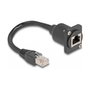 DeLOCK Prolongador Ethernet Cat.5e Tipo D RJ45 Negro 0,2 m