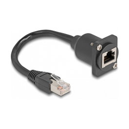 DeLOCK Cable de red RJ45 Cat5e tipo D macho a hembra negro 20 m
