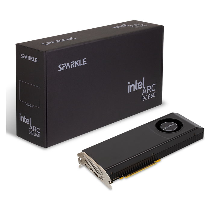 SPARKLE Tarjeta Gráfica Intel Arc Pro B60 24GB GDDR6 192-bit Blower Ventilador Único PCIe 5.0 x8 DisplayPort 2.1a 8K Resfriamiento Activo