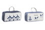 DKD Home Decor Sujetapuertas Mediterraneo Blanco Azul 9 x 11 x 24 cm (6 Unidades)