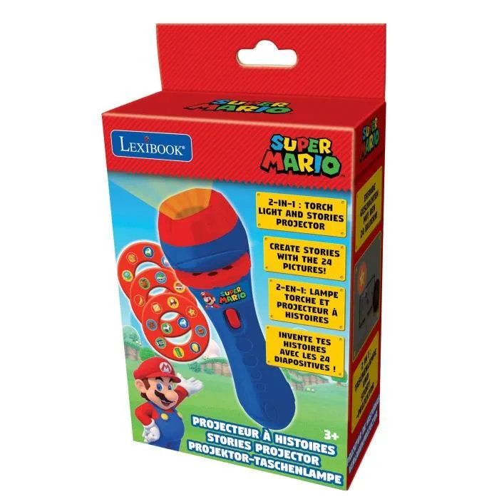 LEXIBOOK Linterna proyector cuentos Super Mario Bros LEXIBOOK Linterna proyector cuentos Super Mario Bros