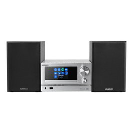 Kenwood M-7000S-S Minicadena con Radio DAB+/FM, Bluetooth, WiFi, Spotify, USB, CD, 2 Altavoces 30W, Color Plata