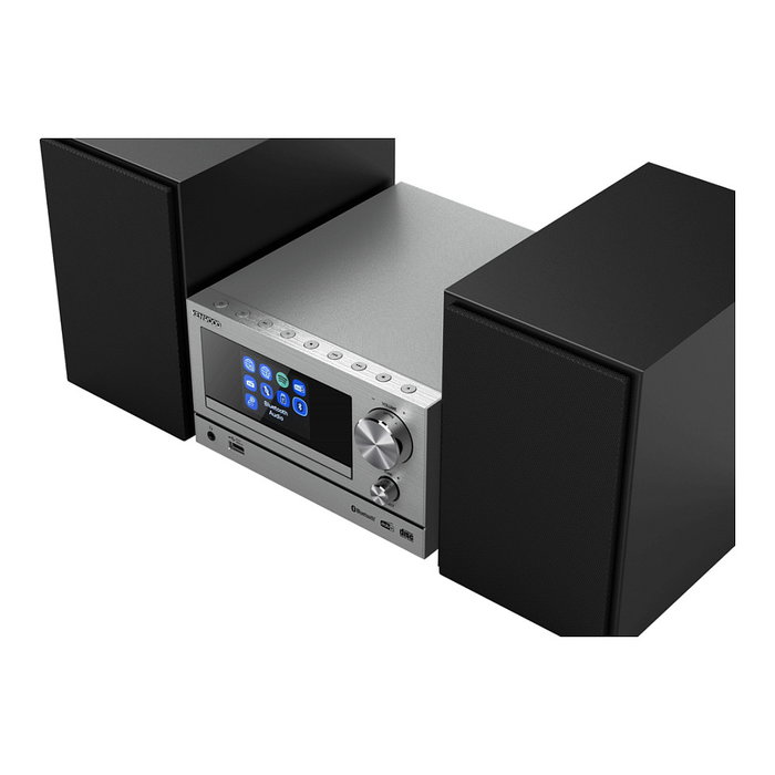 Kenwood M-7000S-S Minicadena con Radio DAB+/FM, Bluetooth, WiFi, Spotify, USB, CD, 2 Altavoces 30W, Color Plata